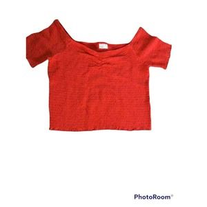 ABOUND Womens Cringed On/Off Shoulder Top In Watermelon Size XL